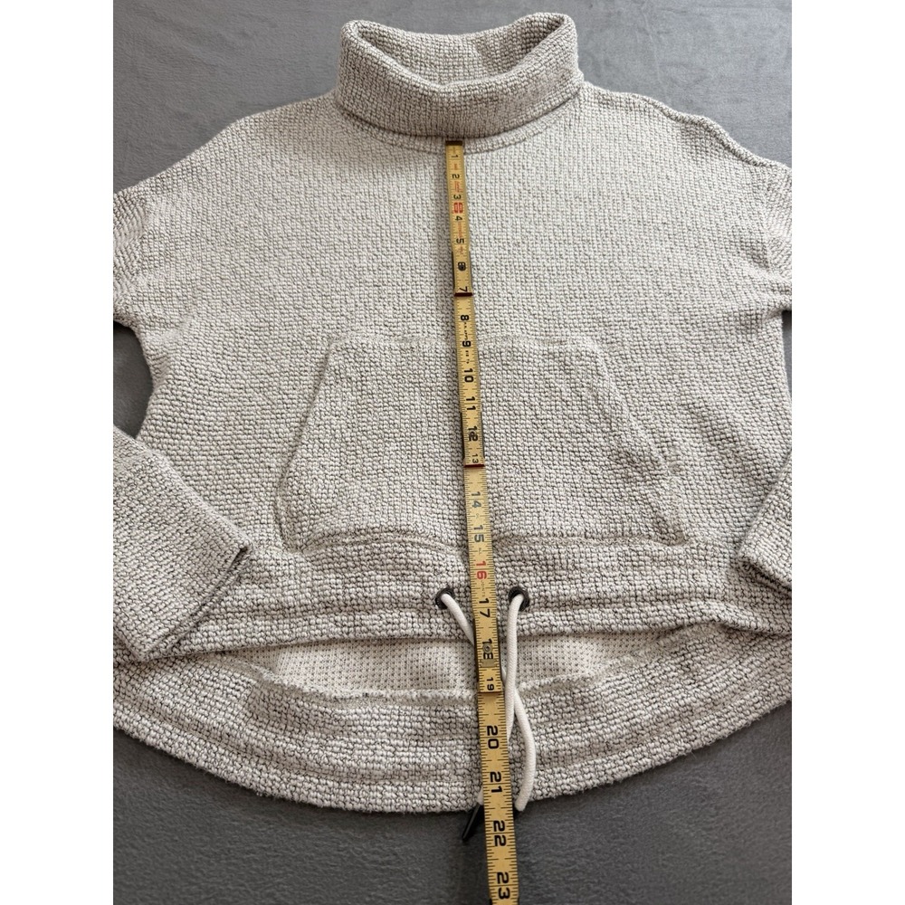 Sweaty‎ Betty Gray Restful Boucle Kangaroo-Pocket Cowl Neck Sweatshirt Gorpcore - Picture 4 of 10